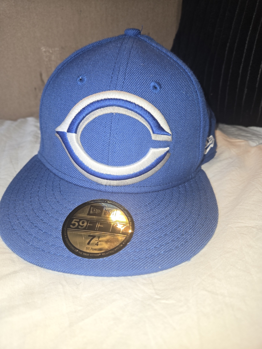 Chicago Cubs New Era 59FIFTY Fitted Hat 7 1/4 Royal Blue White C MLB Cap